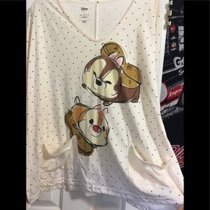 2/$12 Disney womans XL pajamas/lounging shirt NWT